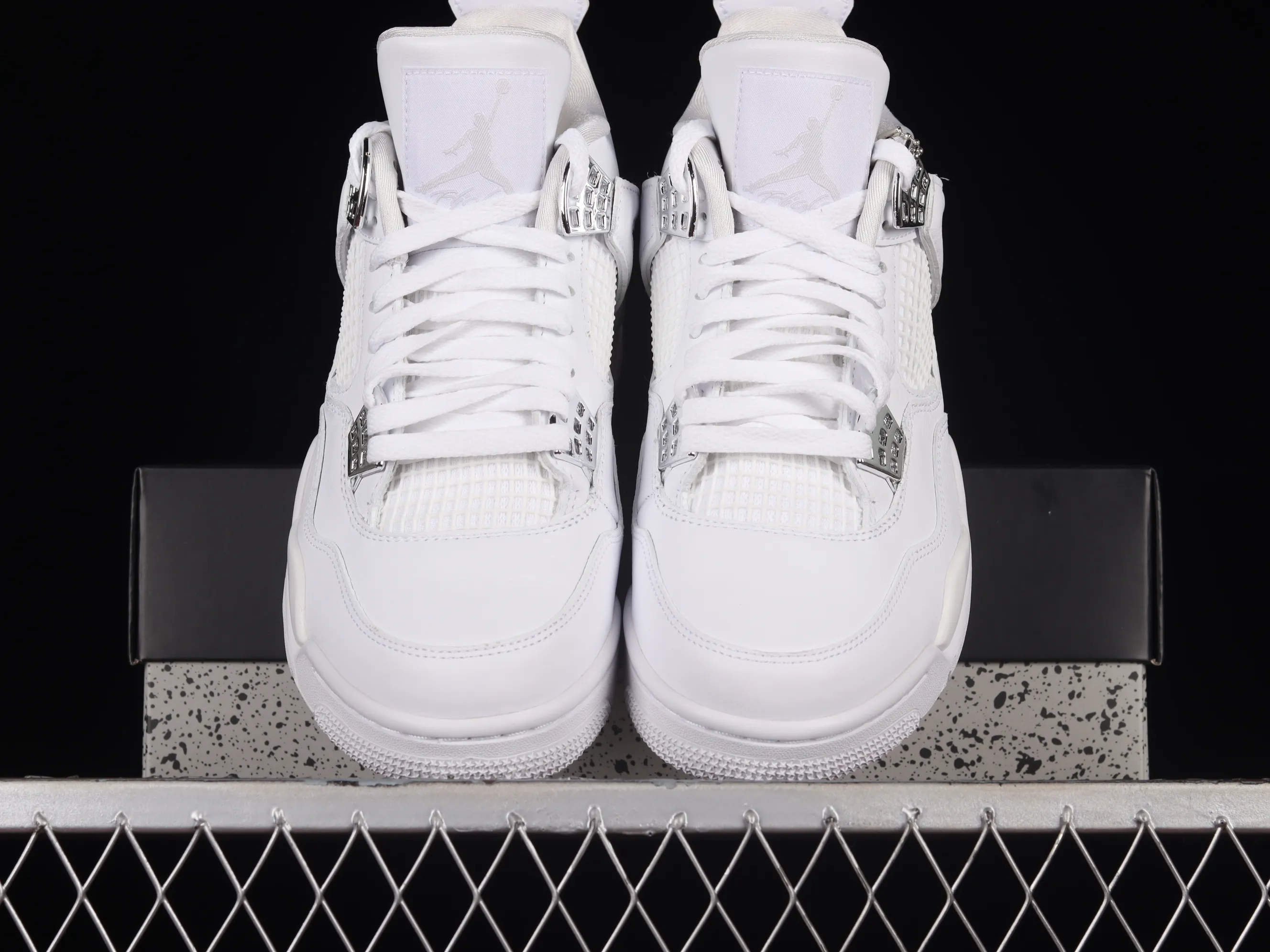 All Categories Air Jordan Jordan Series Basketball Shoes Air Jordan 4 Pure Original Version Air Jordan 4 Retro "PureMoney" AJ4 Joe 4 White Cat Full First Layer Authentic Standard 308497-100